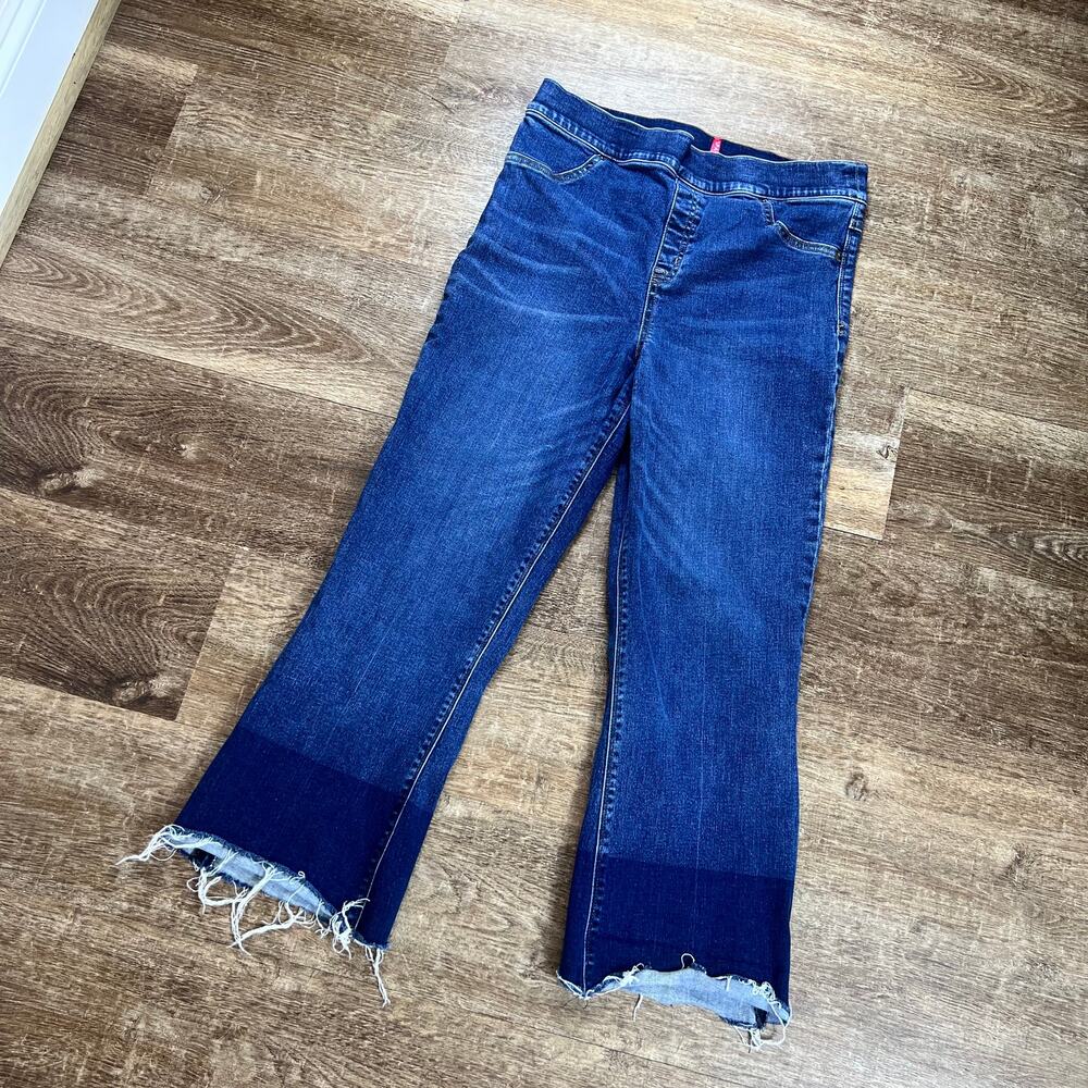 Spanx pull on jeans raw hem straight leg - Picture 2 of 6